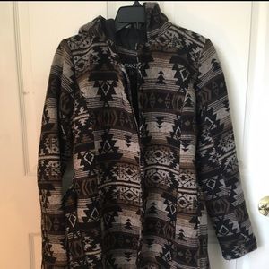 Western Print Hooded Jacket